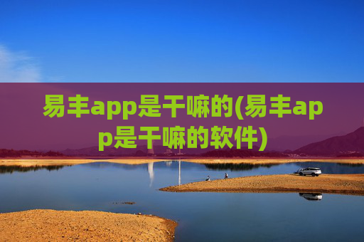 易丰app是干嘛的(易丰app是干嘛的软件)