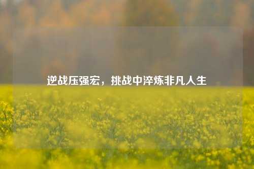 逆战压强宏，挑战中淬炼非凡人生