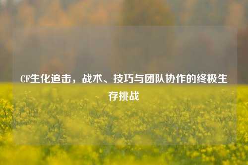CF生化追击，战术、技巧与团队协作的终极生存挑战