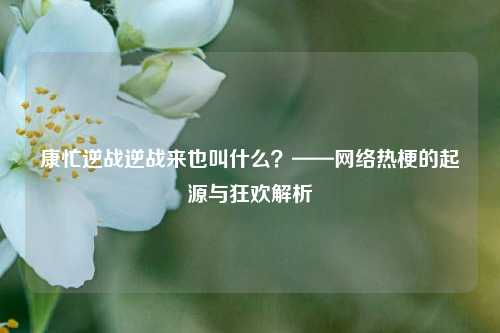 康忙逆战逆战来也叫什么？—— *** 热梗的起源与狂欢解析