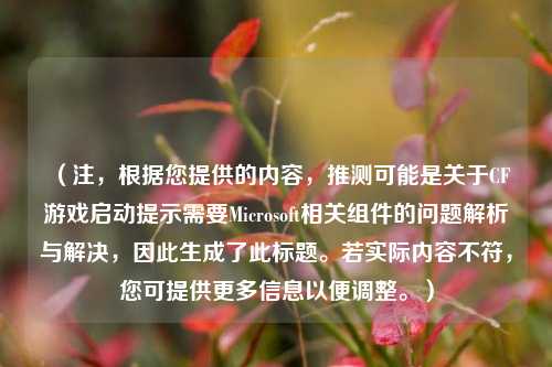 （注，根据您提供的内容，推测可能是关于CF游戏启动提示需要Microsoft相关组件的问题解析与解决，因此生成了此标题。若实际内容不符，您可提供更多信息以便调整。）