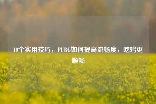 10个实用技巧，PUBG如何提高流畅度，吃鸡更顺畅