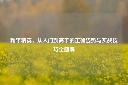 和平精英，从入门到高手的正确姿势与实战技巧全图解