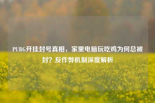 PUBG开挂封号真相，家里电脑玩吃鸡为何总被封？反作弊机制深度解析