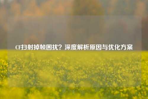 CF扫射掉帧困扰？深度解析原因与优化方案