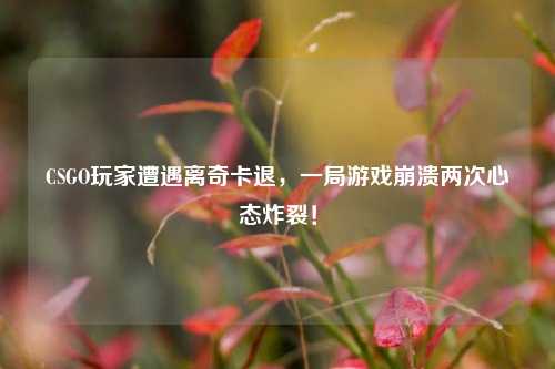 CSGO玩家遭遇离奇卡退，一局游戏崩溃两次心态炸裂！