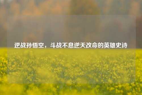 逆战孙悟空，斗战不息逆天改命的英雄史诗
