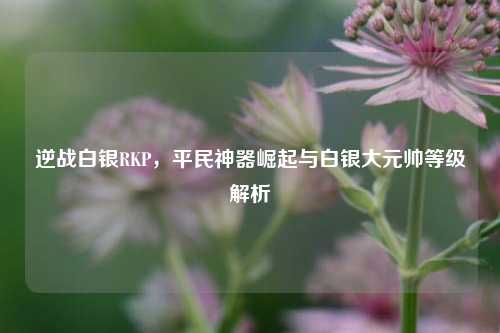 逆战白银RKP，平民神器崛起与白银大元帅等级解析