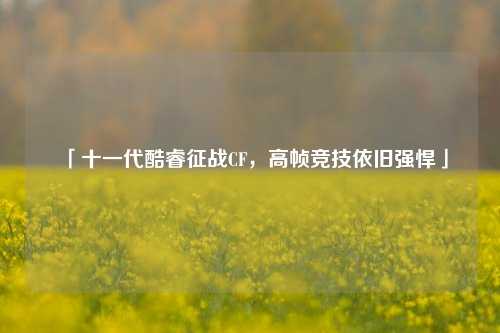 「十一代酷睿征战CF,高帧竞技依旧强悍」