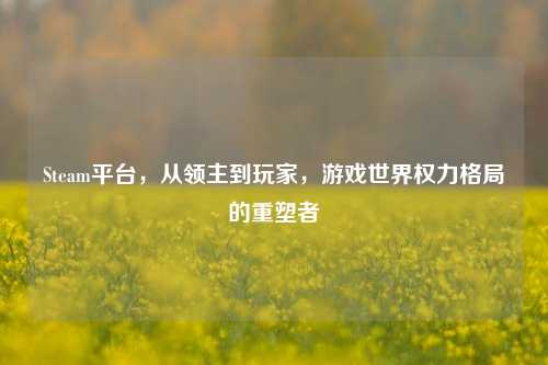 Steam平台，从领主到玩家，游戏世界权力格局的重塑者