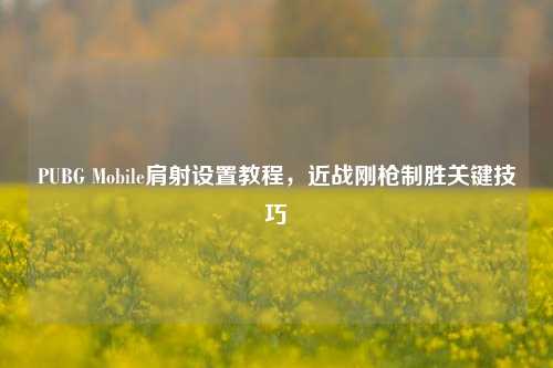 PUBG Mobile肩射设置教程，近战刚枪制胜关键技巧