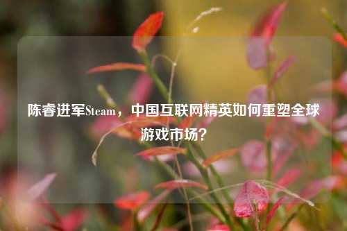 陈睿进军Steam，中国互联网精英如何重塑全球游戏市场？