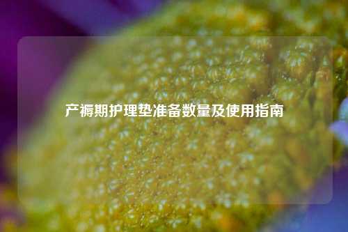 产褥期护理垫准备数量及使用指南