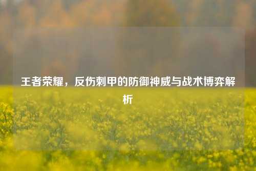 王者荣耀,反伤刺甲的防御神威与战术博弈解析