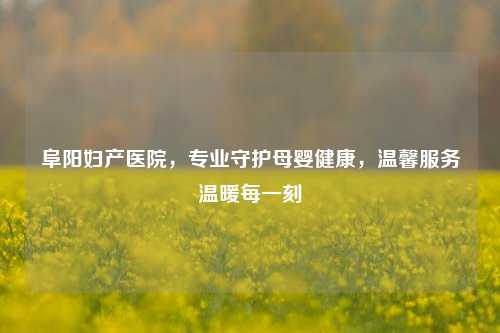 阜阳妇产医院,专业守护母婴健康,温馨服务温暖每一刻