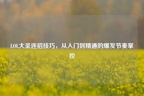 LOL大圣连招技巧,从入门到精通的爆发节奏掌控
