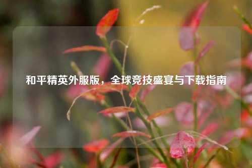 和平精英外服版,全球竞技盛宴与下载指南