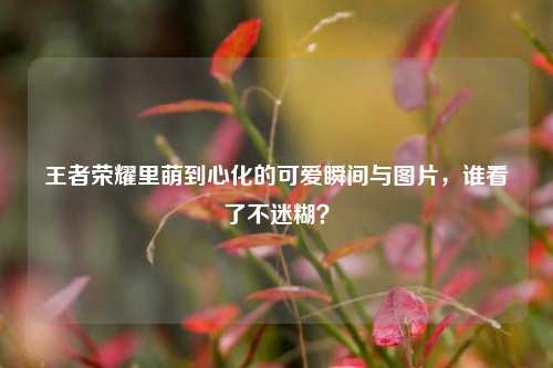 王者荣耀里萌到心化的可爱瞬间与图片，谁看了不迷糊？