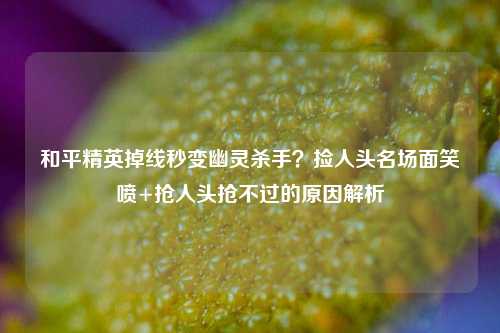 和平精英掉线秒变幽灵杀手？捡人头名场面笑喷+抢人头抢不过的原因解析