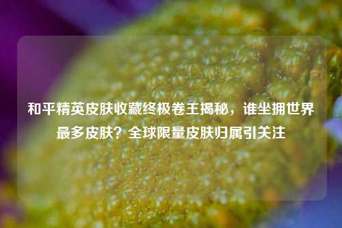 和平精英皮肤收藏终极卷王揭秘,谁坐拥世界最多皮肤?全球 皮肤归属引关注
