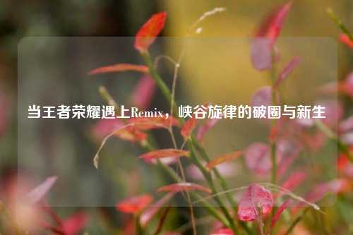 当王者荣耀遇上Remix，峡谷旋律的破圈与新生