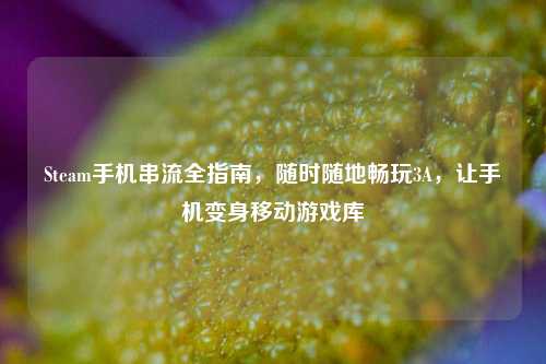 Steam手机串流全指南，随时随地畅玩3A，让手机变身移动游戏库