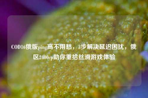 COD16俄版ping高不用愁,3步解决延迟困扰,俄区2400cp助你重拾丝滑游戏体验
