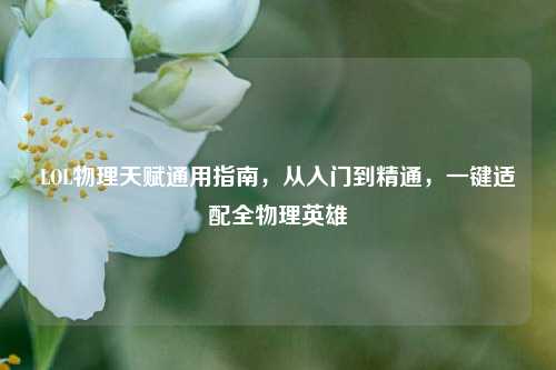 LOL物理天赋通用指南,从入门到精通,一键适配全物理英雄