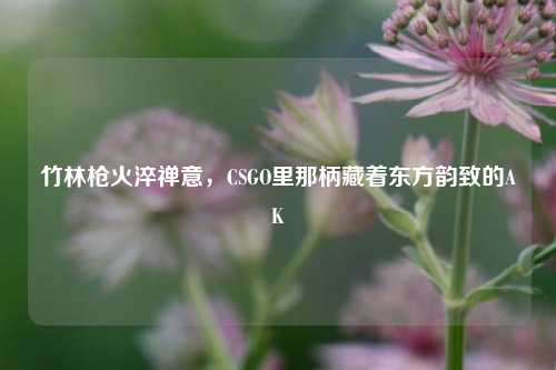 竹林枪火淬禅意，CSGO里那柄藏着东方韵致的AK