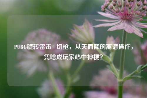PUBG旋转雷击+切枪,从天而降的离谱操作,凭啥成玩家心中神梗?