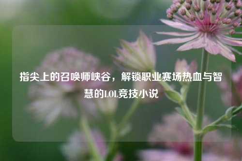 指尖上的召唤师峡谷,解锁职业赛场热血与智慧的LOL竞技小说