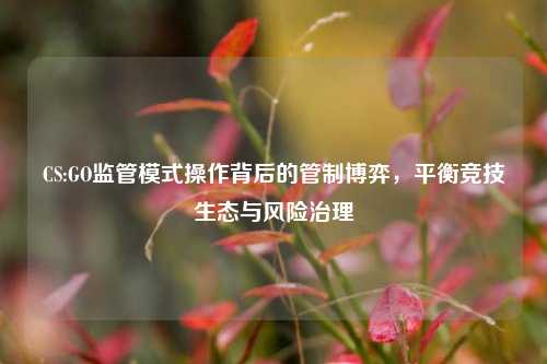 CS:GO监管模式操作背后的管制博弈，平衡竞技生态与风险治理